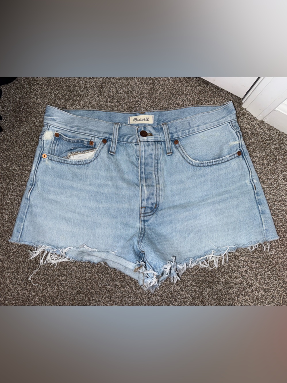 Madewell Light Wash Relaxed Denim Shorts
